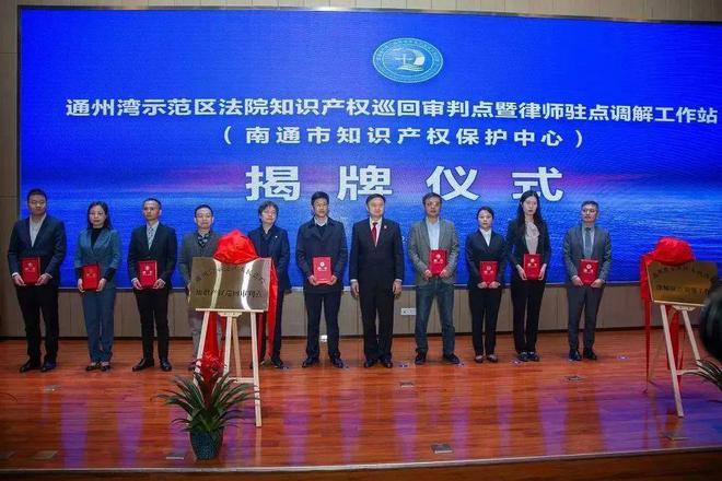 通州湾法院知识产权巡回审判点揭牌刘坤院长出席开云体育 开云官网(图4)