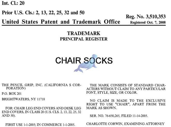 KEEN开云 开云体育平台ER律所代理新品牌 桌椅袜子 CHAIR SOCKS 商标维权(图2)