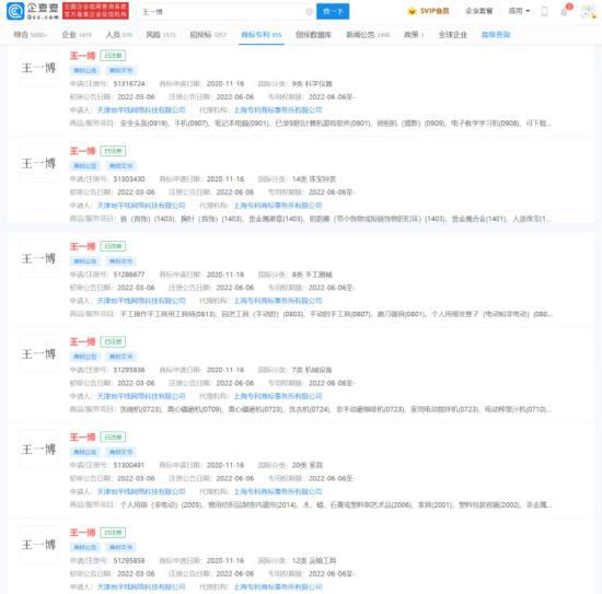 Kaiyun 开云“王一博”商标注册成功 国际分类包括珠宝钟表等