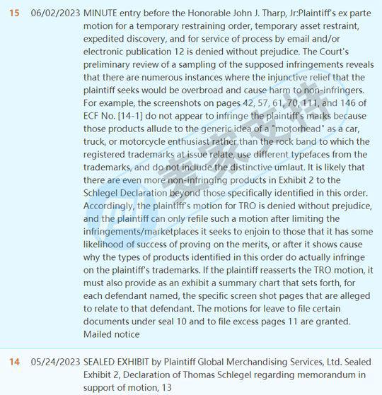 Motorhead委托Keith律所代理亚马逊速卖通商标侵权案！未冻结Kaiyu