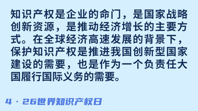 世界知Kaiyun 开云体育识产权日丨和检察官一起认识知识产权！