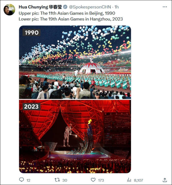 开云 开云体育平台“生日快乐中国！”华春莹连发11组对比照片